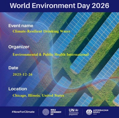 World Environment Day 2026 thank you card recognizing the Lead Service Line Replacement Cost Calculator by Environmental & Public Health International.